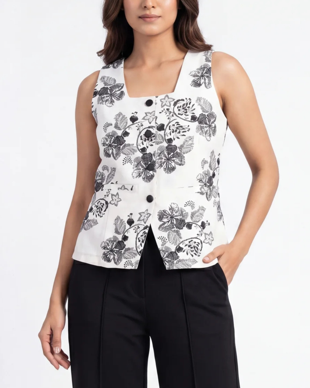 Printed Black and White Cord Set