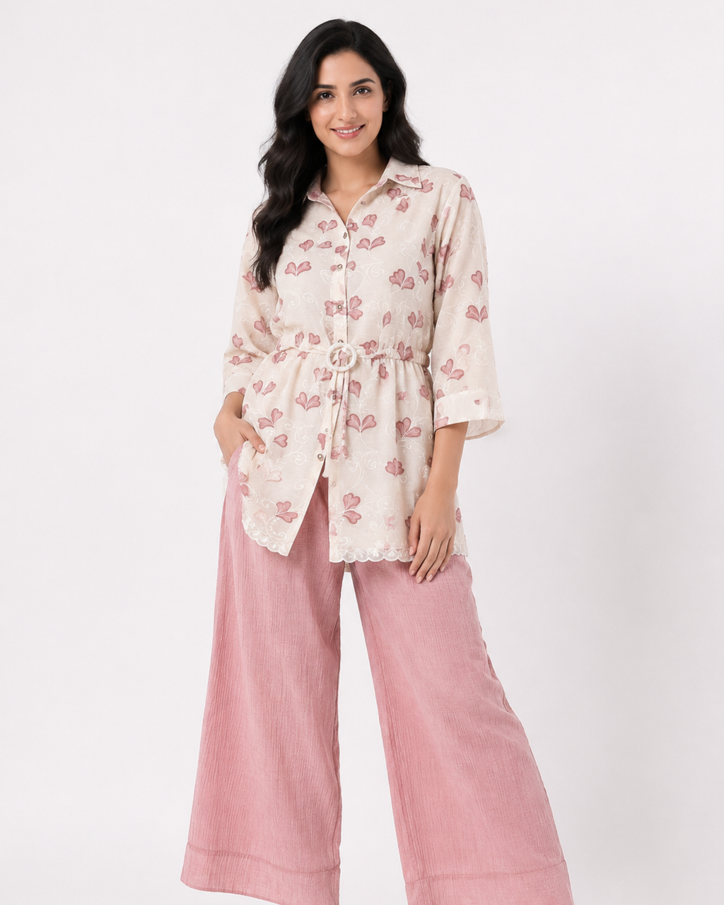 Pink Flower Cord Set