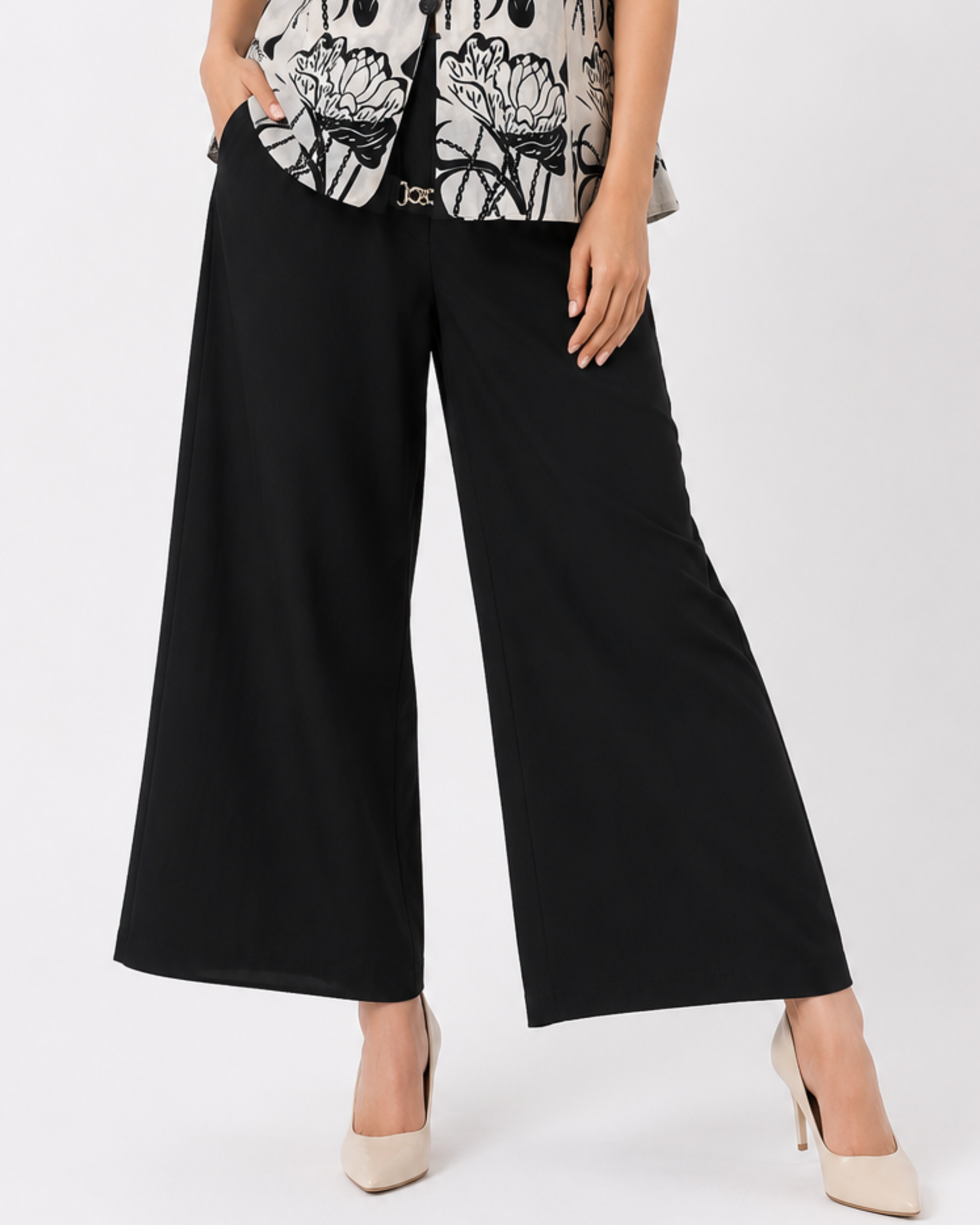 Printed Half Sleeves black cord set