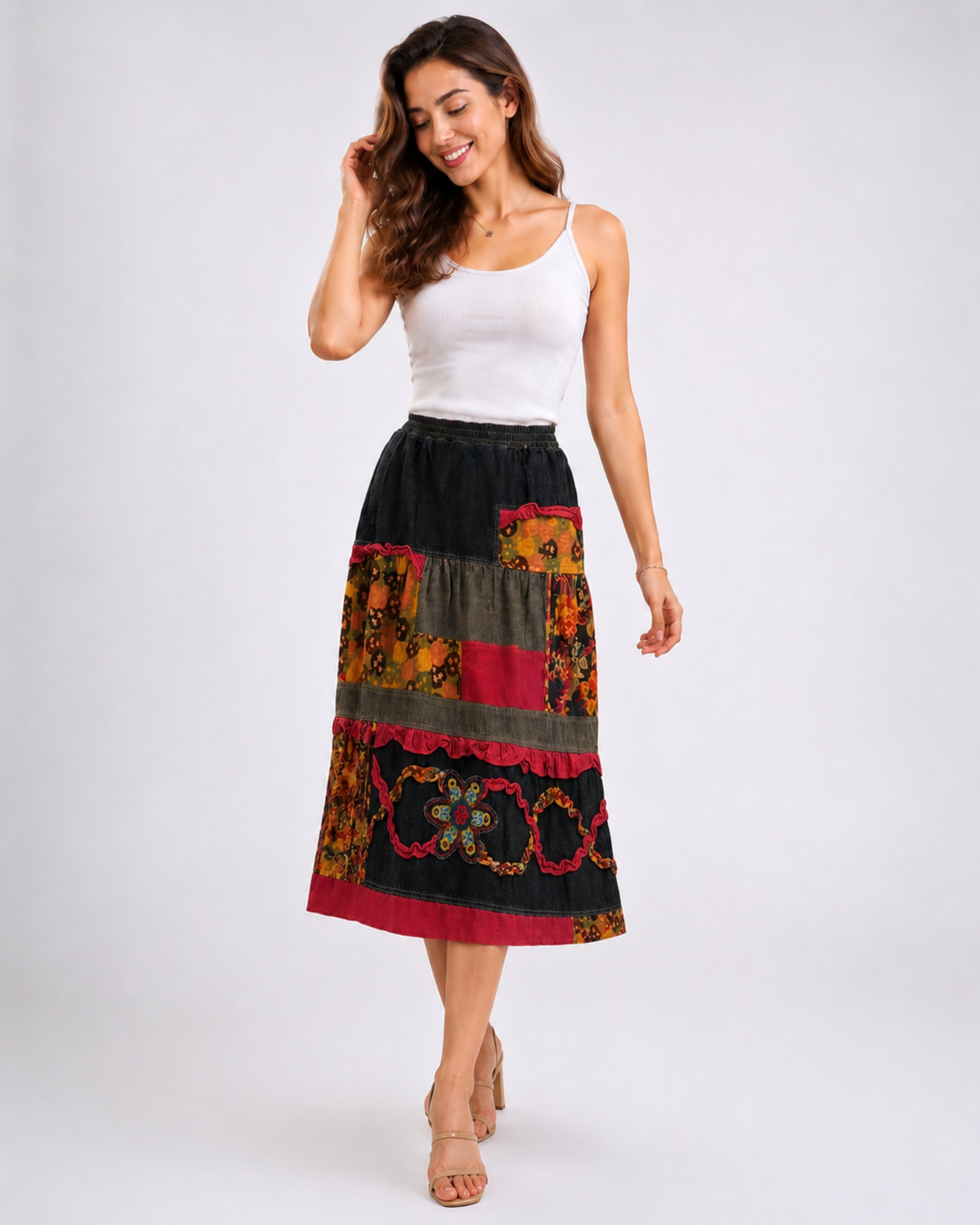 Printed Long Skirt