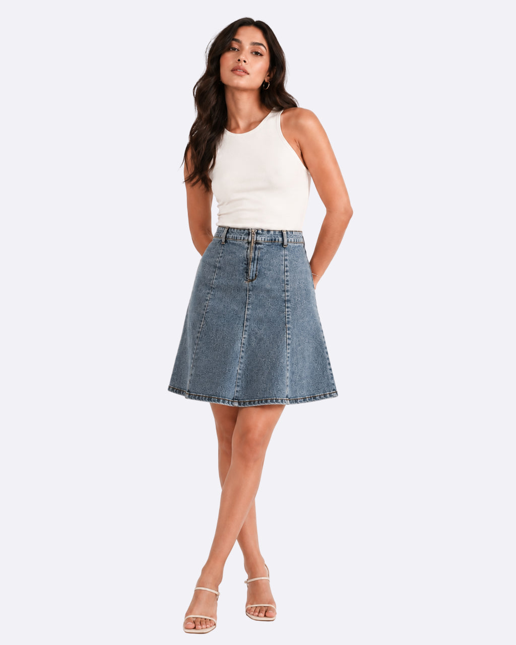 Denim Skirt Short