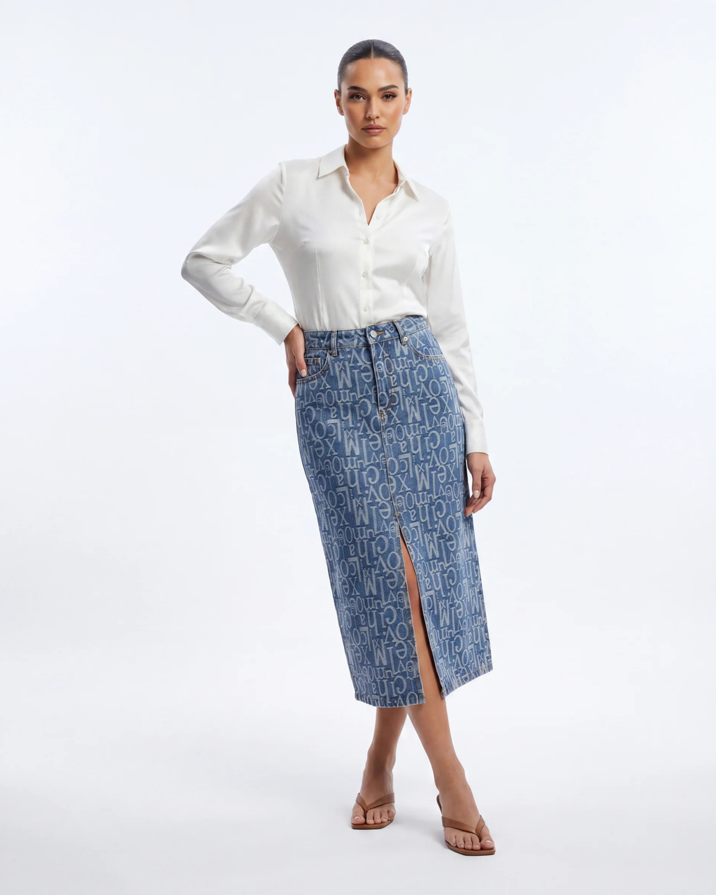 Designer Denim Skirt