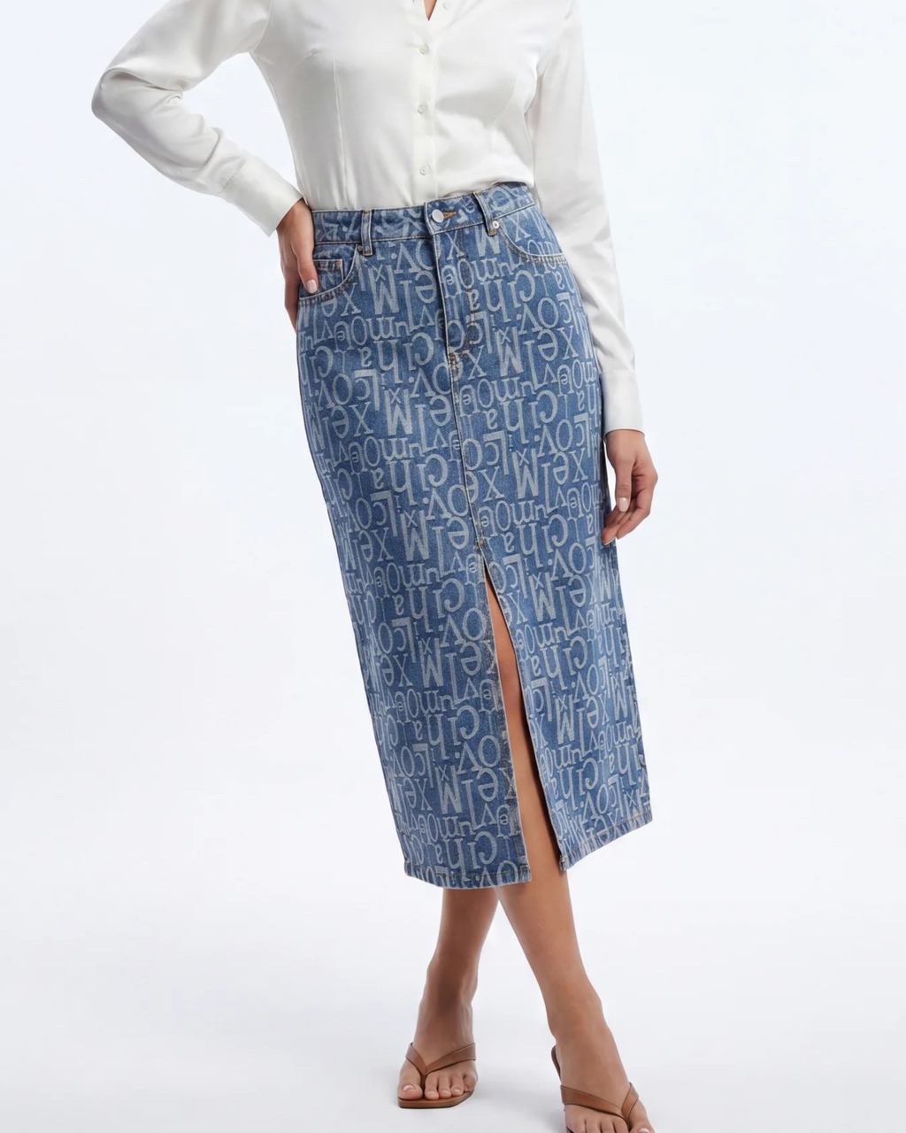 Designer Denim Skirt