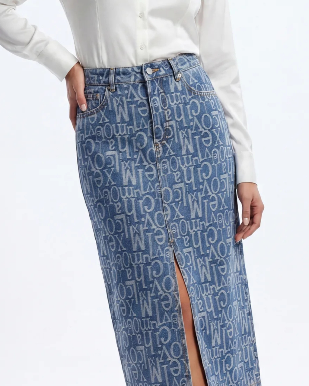 Designer Denim Skirt