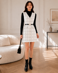 Check Dress White