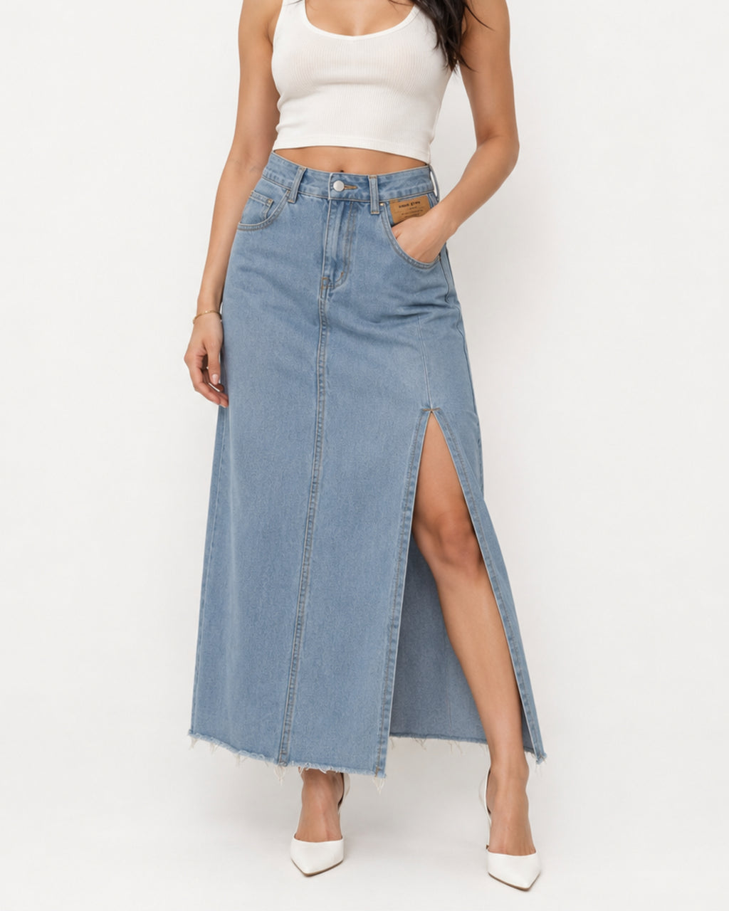 Designer Denim Skirt