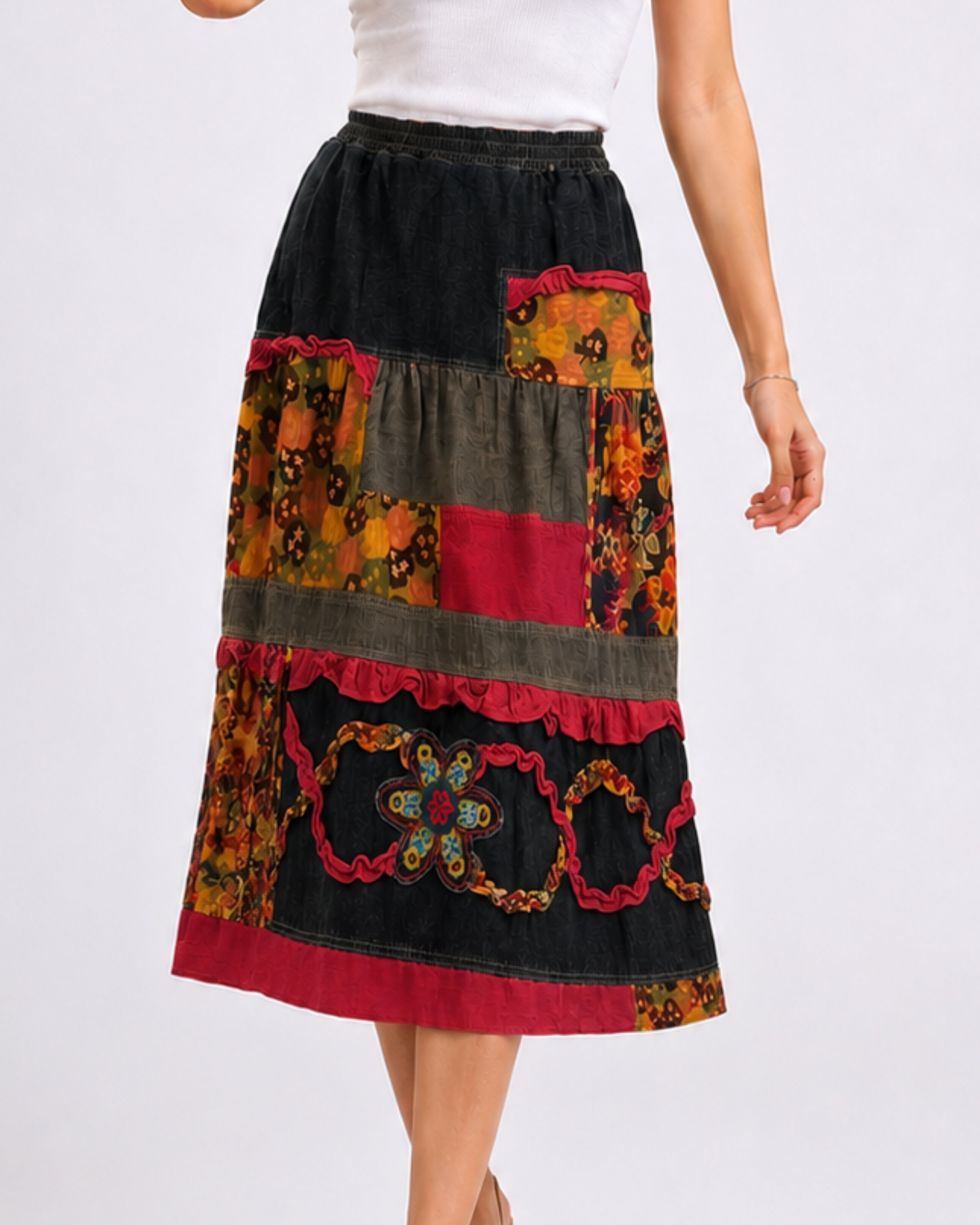 Printed Long Skirt