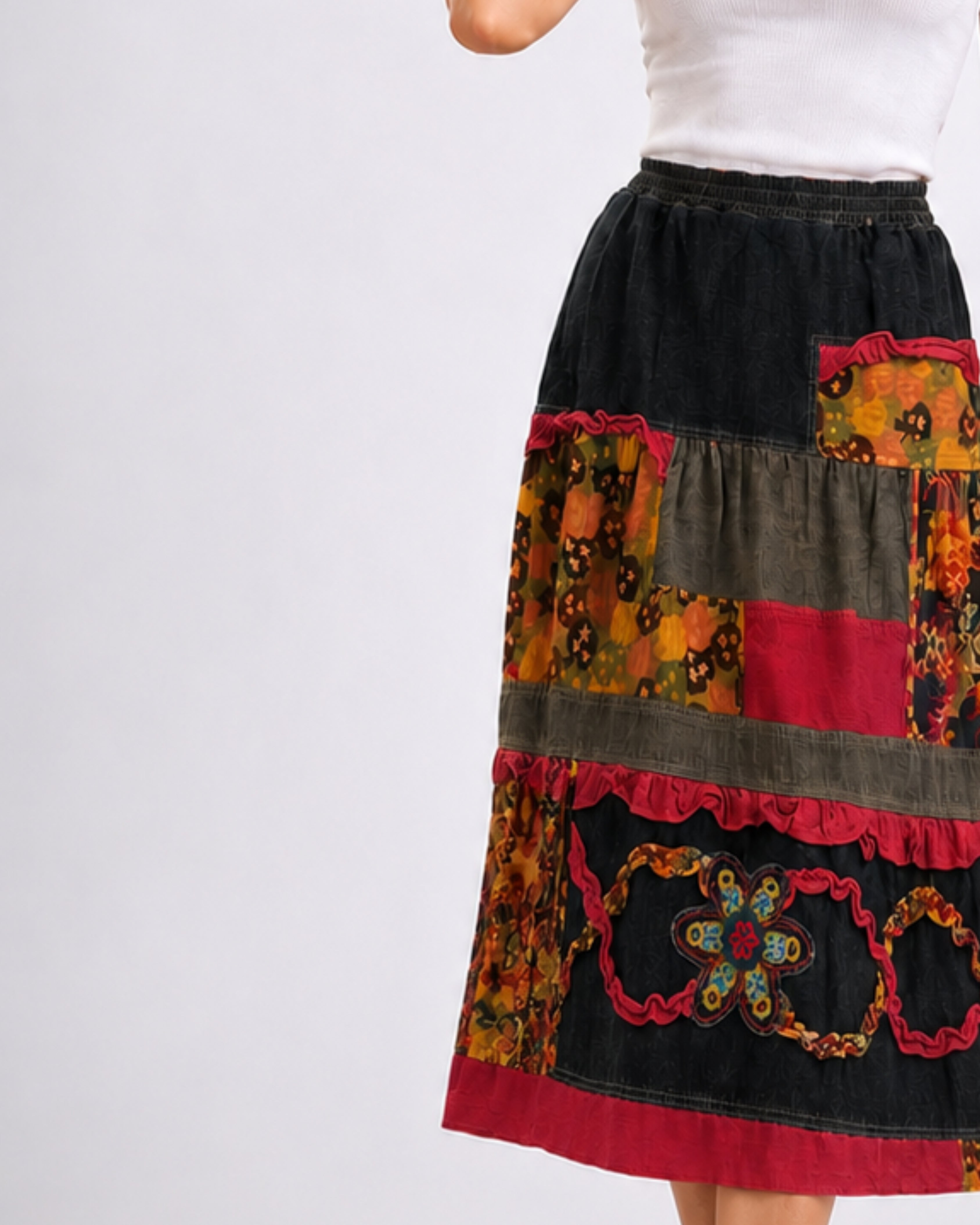 Printed Long Skirt