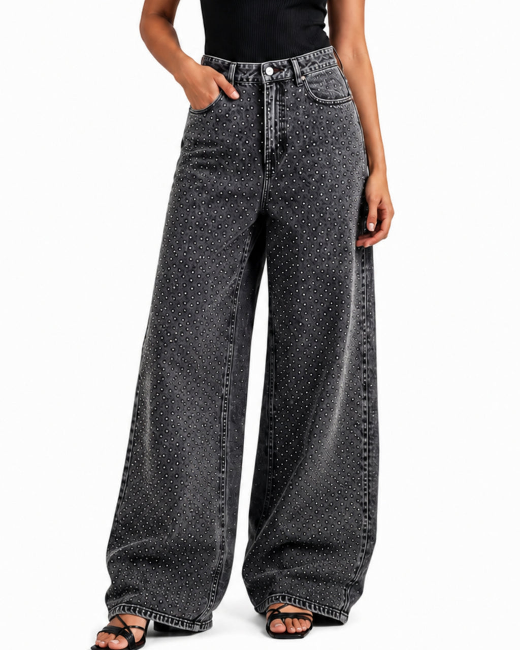 Baggy Jeans Black dotted