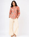 Printed Shirt with Plazo Cord Set Red