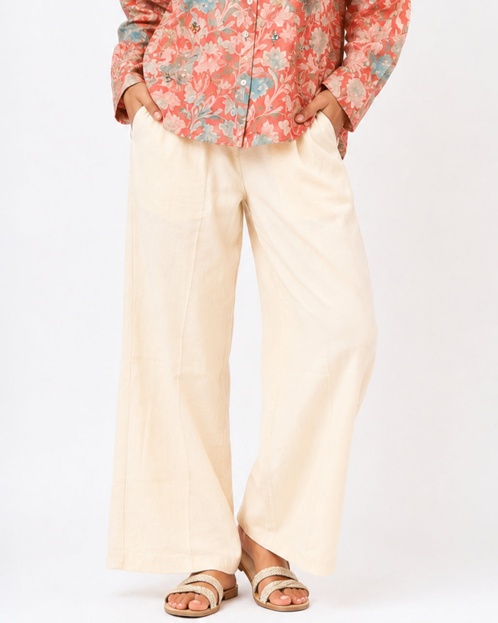 Printed Shirt with Plazo Cord Set Red