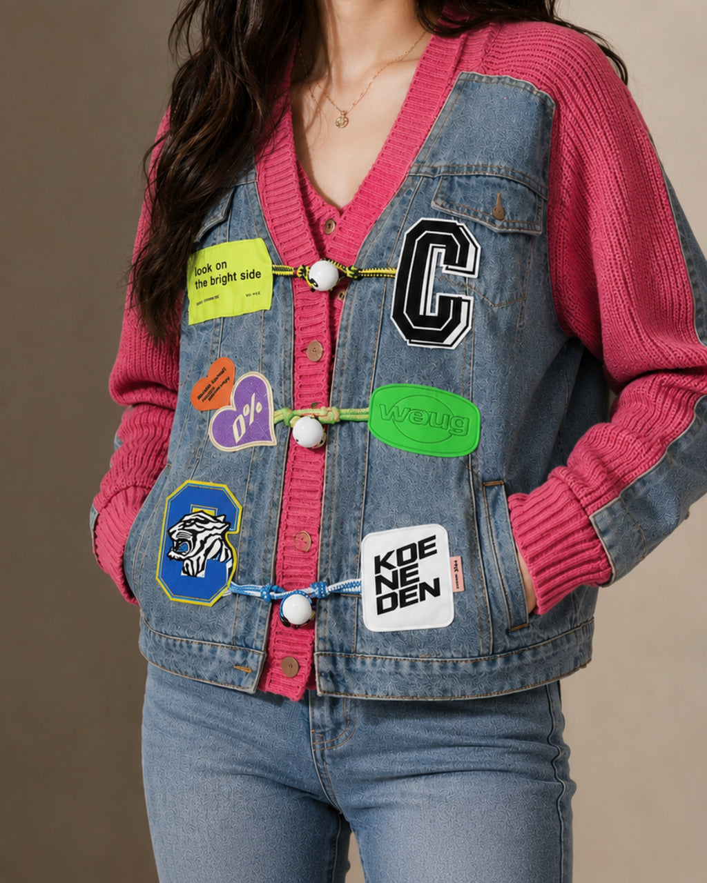Denim top Pink