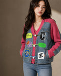 Denim top Pink