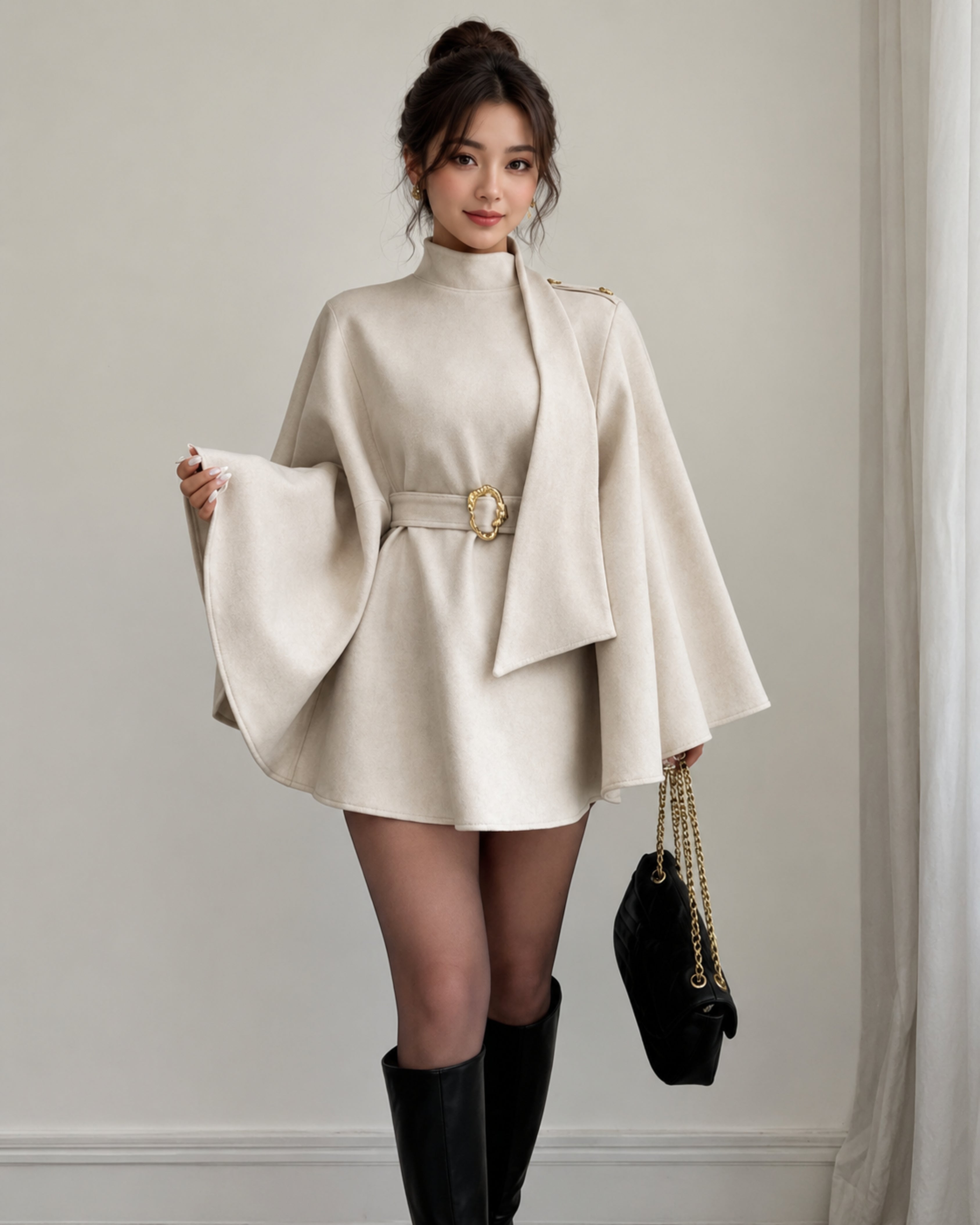 White Winter Designer Top