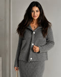 Woolen Cord Set Grey